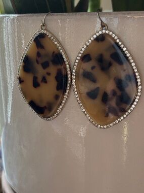 Baublebar Gold Tortoiseshell Statement Drop Earrings
